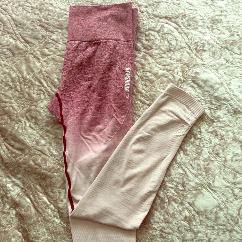 High waisted gymshark pink ombré leggings